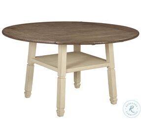 Bolanburg Two Tone Round Extendable Counter Height Dining Table