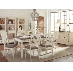 Bolanburg White and Gray Rectangular Dining Room Set