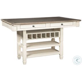 Bolanburg White and Gray Rectangular Counter Height Dining Table