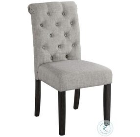 Broshound Dark Brown and Beige Upholstered Side Chair Set of 2