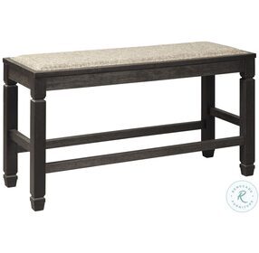 Tyler Creek Antique Black Double Counter Height Dining Bench