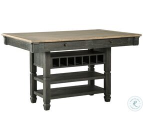 Tyler Creek Black And Gray Rectangular Counter Height Dining Table