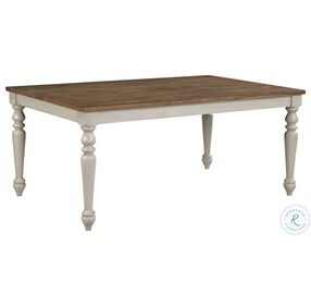 Jennifer Brown And White Dining Table