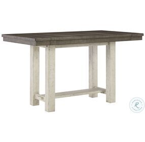 Brewgan Two Tone Extendable Rectangular Counter Height Dining Table