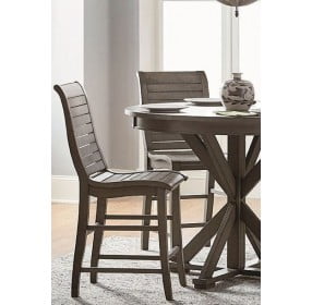 Willow Distressed Dark Gray Counter Chair Set of 2