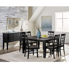 Salem Gray And Black Extendable Dining Room Set