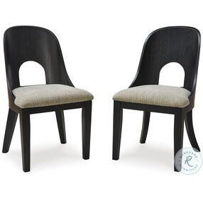 Rowanbeck Gray Upholstered Side Chair Set Of 2