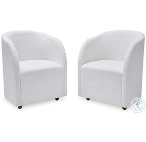 Rowanbeck Ivory Upholstered Arm Chair Set Of 2