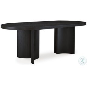 Rowanbeck Black Oval Dining Table
