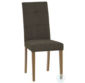 Arcade Walnut And Charcoal Gray Upholstered Tufted Dining Chair Set Of 2