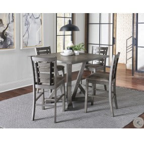 Fiji Harbor Gray Complete Counter Height Dining Room Set