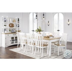 Ashbryn White And Natural Dining Room Set