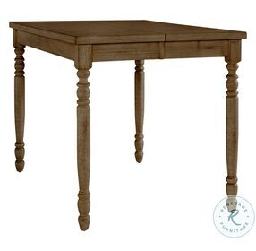 Savannah Court Distressed Antique Oak Extendable Counter Height Dining Table