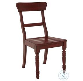 Savannah Court Distressed Antique Red Dining Chair Set Of 2