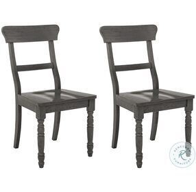 Savannah Court Antique Gray Dining Chair Set of 2