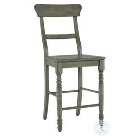 Savannah Court Distressed Antique Green Counter Height Chair Set Of 2