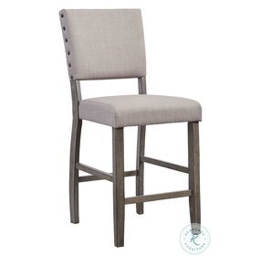 Township Distressed Cream Upholstered Counter Height Chair Set Of 2