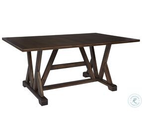 Mimosa Distressed Walnut Brown Dining Table