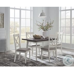 Salt And Pepper Cocoa And Alabaster White 5 Piece Dining Set