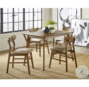 Marlow Distressed Toffee 5 Piece Dining Set
