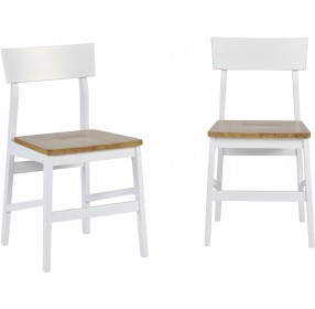 Christy Light Oak And White Dining Chair Set of 2