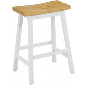 Christy Oak and White Counter Stools Set of 2