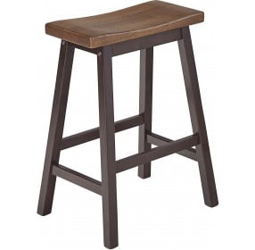 Kenny Walnut and Chocolate Counter Stools Set of 2