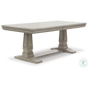 Lexorne Light Gray Extendable Dining Table