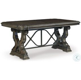 Maylee Dark Brown Extendable Dining Table