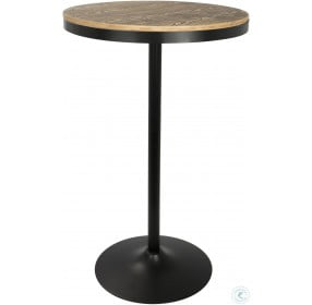 Dakota Black And Medium Brown Top Adjustable Height Bar Table