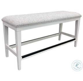 Nantucket Cotton 49" Upholstered Counter Height Dining Bench