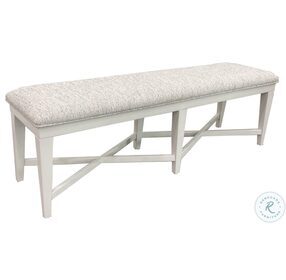 Americana Modern Cotton 58" Upholstered Dining Bench