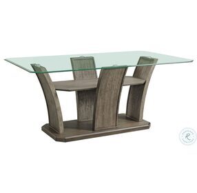 Simms Gray Rectangular Counter Height Dining Table