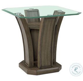 Simms Grey Square End Table