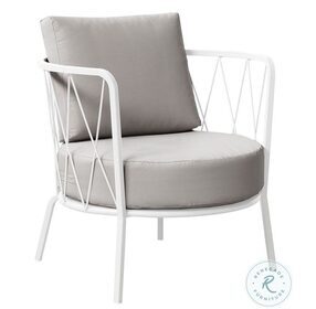 Dasy White Outdoor Accent Chair
