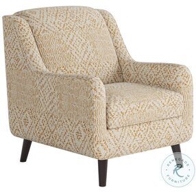 Roughwin Squash Gold and Beige Sloped Arm Accent Chair