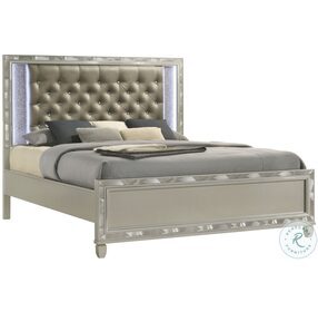 Radiance Silver California King Panel Bed