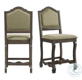 Chole Dark Taupe Counter Height Chair Set Of 2