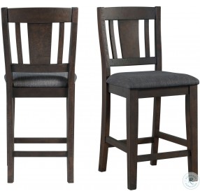 Carter Dark Gray Counter Height Chair Set Of 2