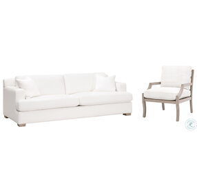 Stitch And Hand Boucle Snow Dean 92" California Casual Living Room Set
