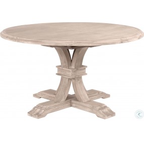 Devon Natural Gray Acacia 54" Round Extendable Dining Table