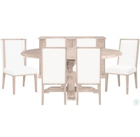 Devon Traditions Natural Gray 54" Extendable Round Dining Room Set