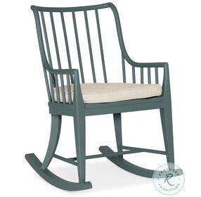 Moorings Brush Textured Blue Rocking Chair