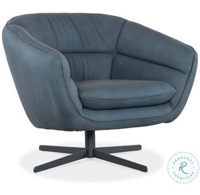 Mina Medium Blue Swivel Chair