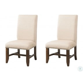 Francis Natural Upholstered Side Chair Set Of 2