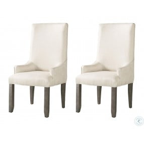 Flynn Cream Upholstered Parson Chair Set Of 2