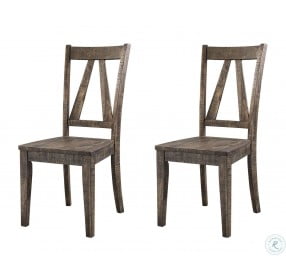 Flynn Walnut Wooden Side Chair Set Of 2