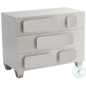 Padma Powder And Polished Stainless Steel 3 Drawer Nightstand