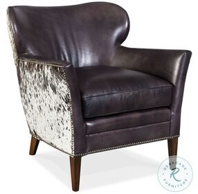Kato Hu Rich Legendary Graphite Leather Club Chair