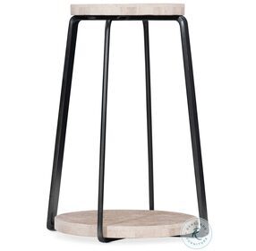 Commerce And Market Natural Stone And Black Accent Table